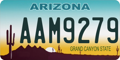 AZ license plate AAM9279