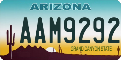 AZ license plate AAM9292