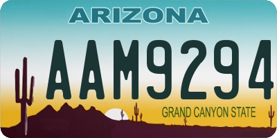 AZ license plate AAM9294