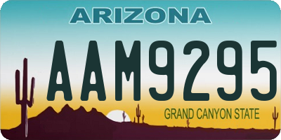 AZ license plate AAM9295