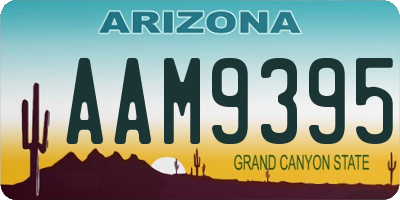 AZ license plate AAM9395