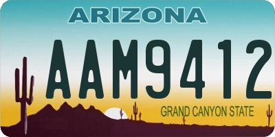 AZ license plate AAM9412