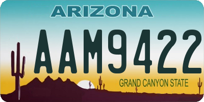 AZ license plate AAM9422