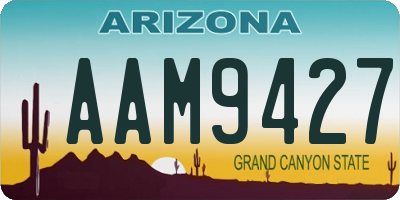 AZ license plate AAM9427