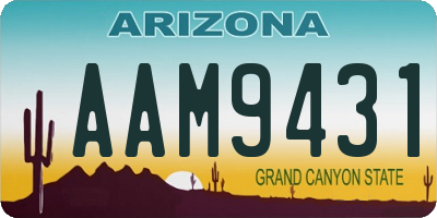 AZ license plate AAM9431