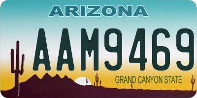 AZ license plate AAM9469