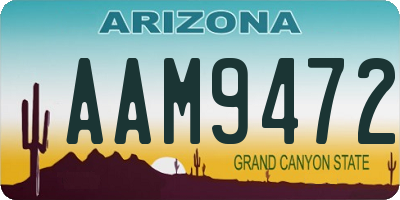 AZ license plate AAM9472