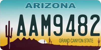 AZ license plate AAM9482