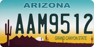 AZ license plate AAM9512
