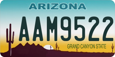 AZ license plate AAM9522