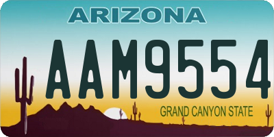 AZ license plate AAM9554