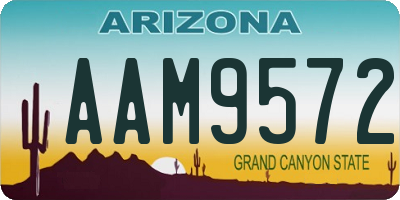 AZ license plate AAM9572