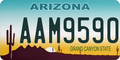 AZ license plate AAM9590