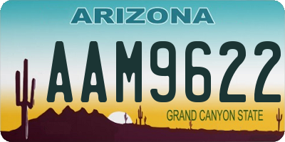 AZ license plate AAM9622