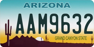 AZ license plate AAM9632