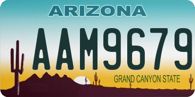 AZ license plate AAM9679