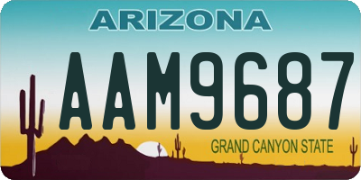 AZ license plate AAM9687