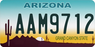 AZ license plate AAM9712