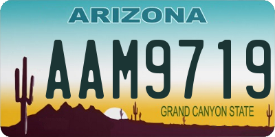 AZ license plate AAM9719