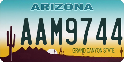 AZ license plate AAM9744