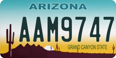 AZ license plate AAM9747
