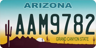 AZ license plate AAM9782