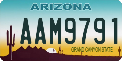 AZ license plate AAM9791