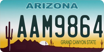 AZ license plate AAM9864