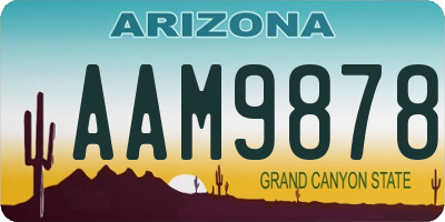 AZ license plate AAM9878