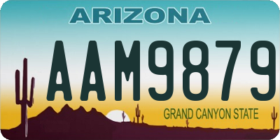 AZ license plate AAM9879
