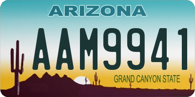 AZ license plate AAM9941