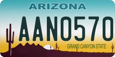 AZ license plate AAN0570