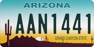 AZ license plate AAN1441