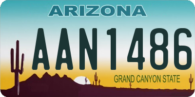 AZ license plate AAN1486