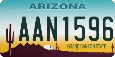 AZ license plate AAN1596