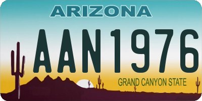 AZ license plate AAN1976