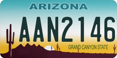 AZ license plate AAN2146