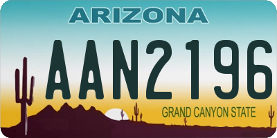 AZ license plate AAN2196