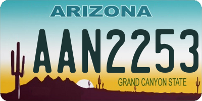 AZ license plate AAN2253