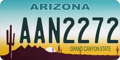 AZ license plate AAN2272