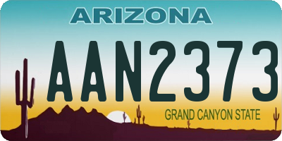 AZ license plate AAN2373