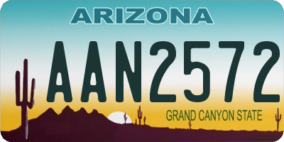 AZ license plate AAN2572