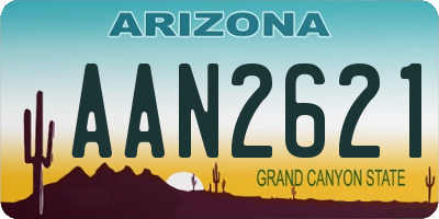AZ license plate AAN2621