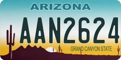 AZ license plate AAN2624