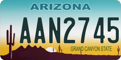 AZ license plate AAN2745