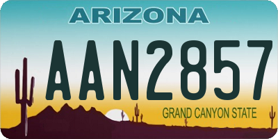 AZ license plate AAN2857