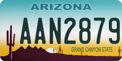 AZ license plate AAN2879
