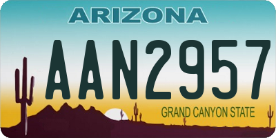 AZ license plate AAN2957