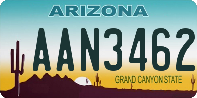 AZ license plate AAN3462