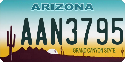 AZ license plate AAN3795